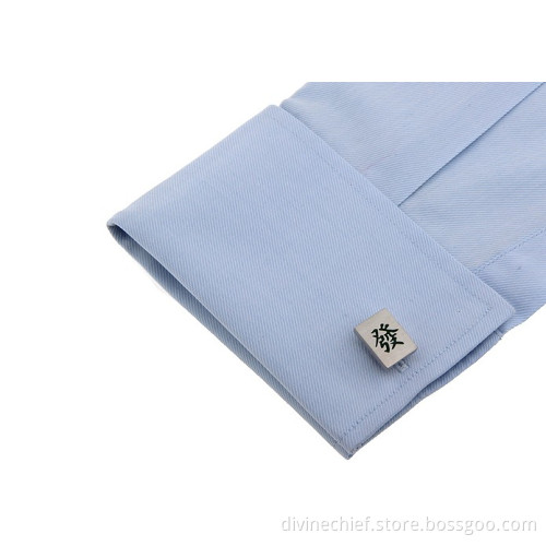 Wholesale Chinese Characters Cufflinks Custom Man's Cufflinks For Shirt